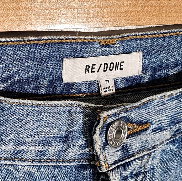 Re/done 90's High Rise Loose Distressed Jeans - Picture 9 of 10